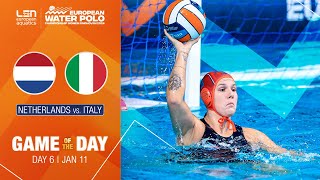 Dutch Dames Beat Italy To Final  Extended Highlights  European Water Polo Championships 2024 [upl. by Nospmas]