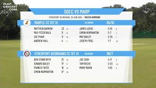 Stockport Georgians CC 1st XI v Marple CC 1st XI [upl. by Corabella]