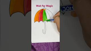 DIY Rainbow 🌈 Umbrella Art ☔️ art shorts ytshorts creative kids [upl. by Ailemor219]