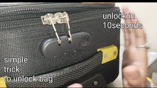 luggage ka lock kese khole  luggage bag ka lock kese kholte hai  suitcase ka lock bhul jaye to kse [upl. by Arimay]