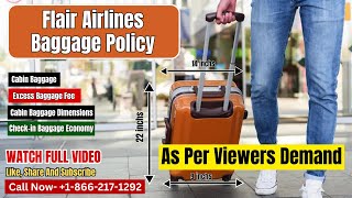 Flair Airlines Baggage Policy  Everything you need to know about carryon luggage rules [upl. by Assyl836]