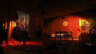 Noir Apartment Ambience  Smooth Jazz  Rain  Night [upl. by Rosanne769]