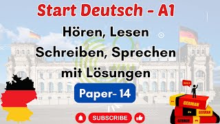 Hören  Lesen  Schreiben  Sprechen A1 Goethe Exam ModellTest Practice material Paper  14 [upl. by Orose]