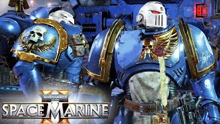 FOR ULTRAMAR Ultramarines Veteran Squad vs CHAOS  Warhammer 40k Space Marine 2 [upl. by Meihar]