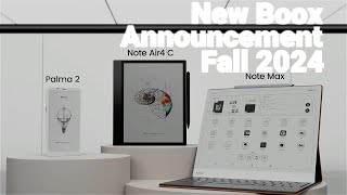 Onyx Boox Fall 2024 eInk Announcement [upl. by Parthinia]