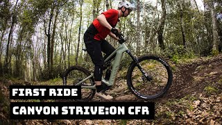 Canyon StriveON CFR first ride review  Canyons brand new eenduro MTB [upl. by Adrianne]