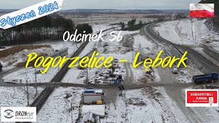 S6 Odcinek Pogorzelice  Lębork Trasa Kaszubska w budowie edroneye poland travel lębork [upl. by Dove342]