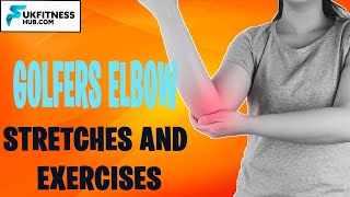 The Best Treatment To Rehabilitate Golfers Elbow  Stretch and Exercise Plan Medial Epicondylitis [upl. by Moulden397]