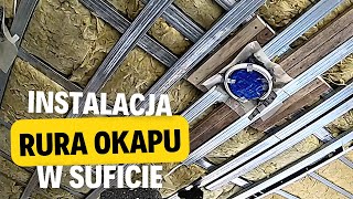 157 Instalacja wentylacji okapu wyspowego z silnikiem zewnętrznym przez sufit Jak zrobiłem [upl. by Are]