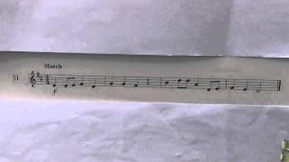 Violin Grade 1 Sight Reading No 11 March [upl. by Layod]