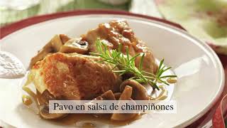 Pavo en salsa de champiñones [upl. by Eeram]