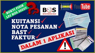 Membuat LPJ BOS 2023 NON SIPLAH  Kuitansi Nota Pesanan BAST Faktur Dll dalam 1 APLIKASI [upl. by Baillie309]