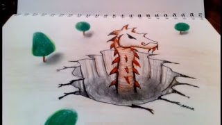 3d anamorphic drawing 2 with tutorial [upl. by Ainnek654]