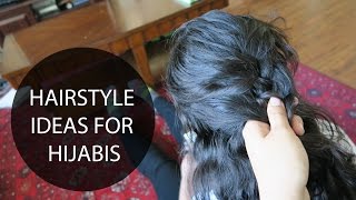 EASY HAIRSTYLE IDEAS FOR HIJABIS  HIJAB HAIR TUTORIAL [upl. by Delainey]