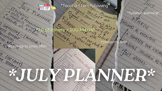 JULY PLANNER📝📚 TARGET NEET 2025🎯  650🩺Yakeen20 [upl. by Nagle]