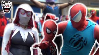 SPIDERVERSE TAKES OVER COMIC CON IRL SpiderMan Flash Mob Prank [upl. by Siloa37]