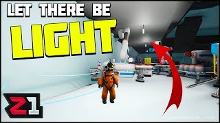 Enclosing the Base Interior LIGHTING  Astroneer Base Building Series Ep8  Z1 Gaming [upl. by Kinnon]