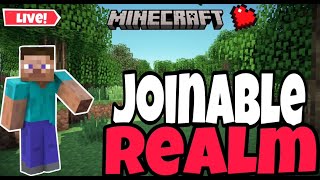 LIVE Minecraft Joinable Bedrock Realm Playing with Viewers [upl. by Enybor857]