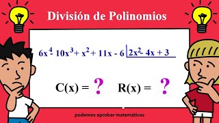 DIVISIÓN DE POLINOMIOS EXACTA Y ENTERA [upl. by Ahsia654]