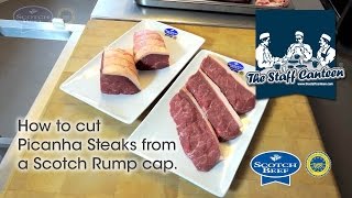 How to cut picanha steaks from a Scotch Beef rump cap [upl. by Eerb]