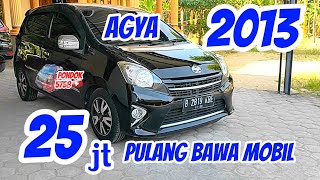 TOYOTA AGYA  dijual Toyota Agya tahun 2013 tipe G manual terjual [upl. by Race]