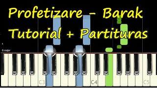 PROFETIZARE BARAK Piano Tutorial Cover Facil  Partitura PDF Sheet Music Easy Midi Letra Pista [upl. by Tiraj]