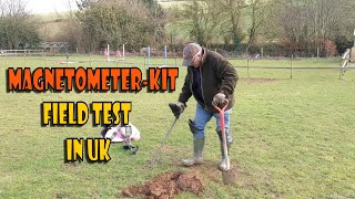 Magnetometer Kit field testing in UK Probus Maximus by metal detectorist Cliff [upl. by Clift]