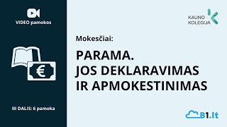 Mokesčių apskaita Parama Jos deklaravimas ir apmokestinimas [upl. by Sille838]