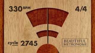 330 BPM 44 Wood Metronome HD [upl. by Eetak]