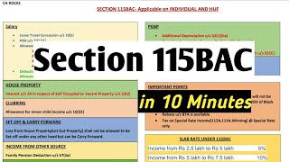 115BAC IN 10 MINUTES  CA INTER DT  CA ROCKS [upl. by Salbu]