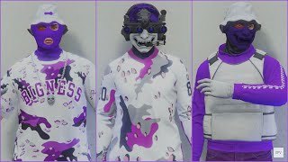 GTA V  5 Easy Tryhard Outfits Tutorial 95 Purple amp white 2022 [upl. by Ennylcaj596]