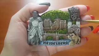 Heidelberg fridge magnet hand painting process in Suvenix [upl. by Stafani]