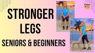 Leg Exercises for Seniors  9 min a Day for Fall Prevention  Seated and Standing Combined [upl. by Nugent]