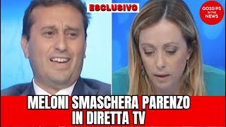 ⚪MELONI LITE IN DIRETTA TV CON PARENZO quotMI QUERELIquot [upl. by Nnayar]