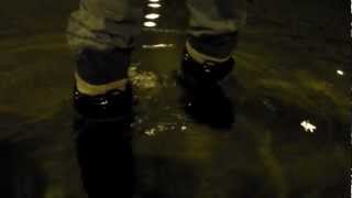 Moon Boot getting soaked at midgnight in a public fountain  cold night wet fully clothed [upl. by Lemej775]