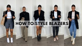 HOW TO STYLE BLACK OVERSIZED BLAZERS  CASUAL AND DRESSY OUTFIT IDEAS WITH AN OVERSIZED BLAZER [upl. by Leonhard]