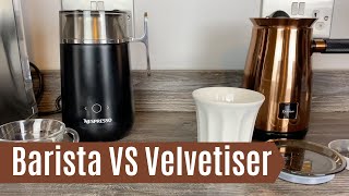 Hotel Chocolat Velvetiser VS Nespresso Barista Recipe Maker  Hot Chocolate Machine Reviews and Demo [upl. by Olympe]