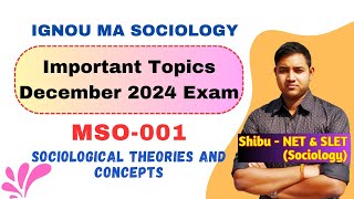 MSO 001  Important Questions  December 2024 Exam  IGNOU MA Sociology [upl. by Konikow]