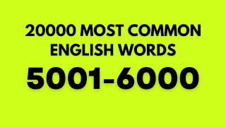 20000 most common English words 50016000 [upl. by Kreager]