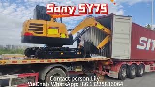 Used Sany SY75 ready to goThe same type is for sale in China Contact Lily for more details [upl. by Nnovahs177]