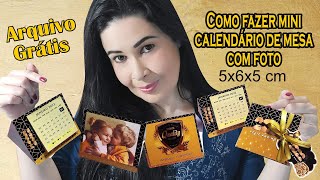 Como fazer mini calendário de bloquinhos usando o canva  molde grátis 78 [upl. by Piscatelli689]