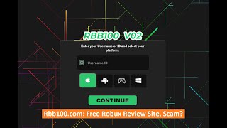 Rbb100com Free Robux Review Site Scam [upl. by Ahsenad308]