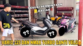 VARIO 125 MAKIN GANTENG SETELAH GANTI INI⁉️NMAX TURBO GANTI VELG JADI MAKIN KEREN‼️ [upl. by Casmey]