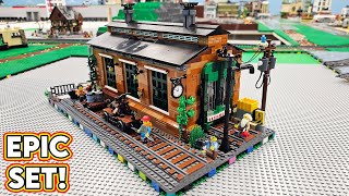 LEGO Old Train Engine Shed EPIC SET Bricklink Designer Program Set 910033 [upl. by Dekeles]