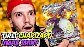 TIREI SHINY CHARIZARD VMAX CARTA DE 1250 REAIS A MAIS RARA DO TCG atual CAPITÃO HUNTER POKEMON [upl. by Okiam241]