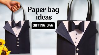 How to make paper bag  paper bag idea  how to make paper bag for gift paper bag at home paperbag [upl. by Elleiand]