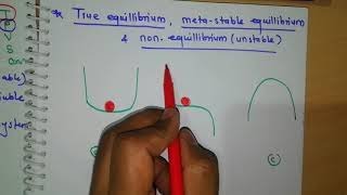 True equilibrium meta stable equilibrium and non equilibrium unstable equilibrium phase rule [upl. by Gaulin610]