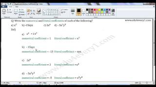 numerical and literal coefficients [upl. by Kermy233]
