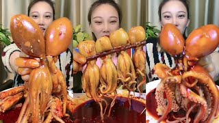 MUKBANG Spicy seafood Octopus Eating Show compilation🌶🌶 [upl. by Atirb]