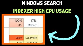 How to Fix Windows Search Indexer High CPU Usage on Windows 11 [upl. by Trumaine]